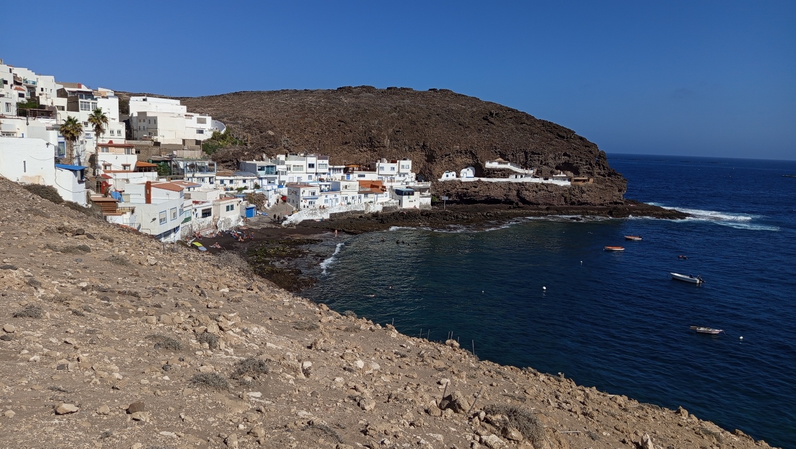 Panoramic view of Tufia bay